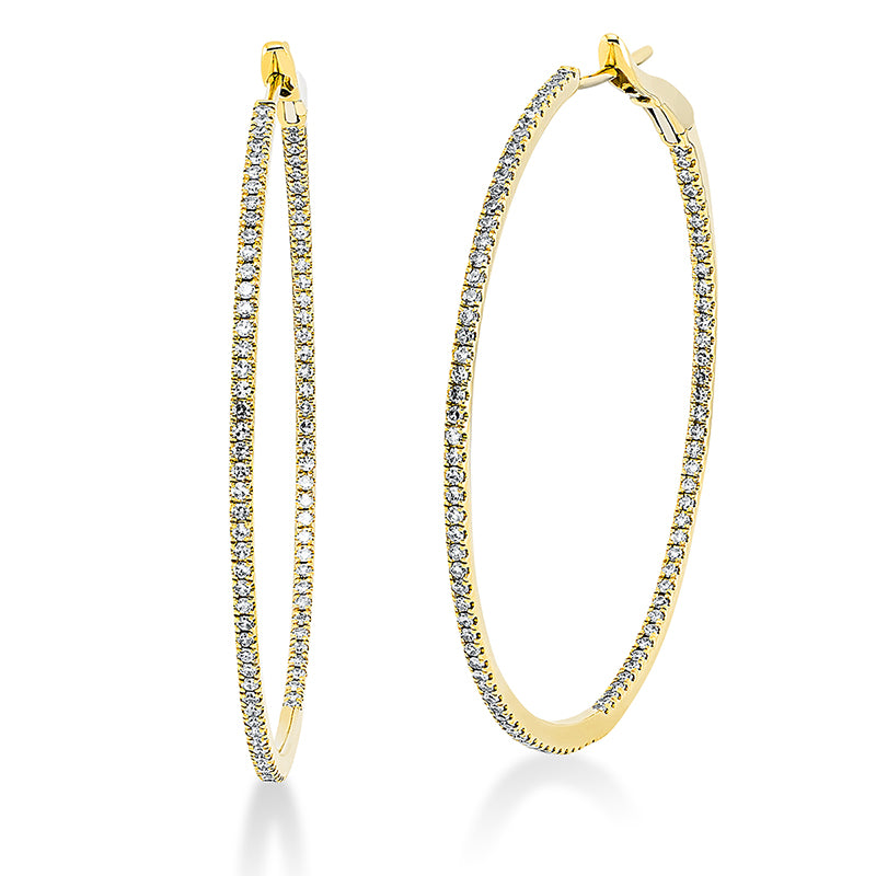 Creolen 18 kt GG, 188 Dia. 0,63 ct, TW-si