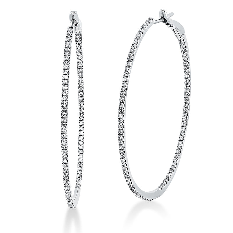 Creolen 18 kt WG, 188 Dia. 0,64 ct, TW-si