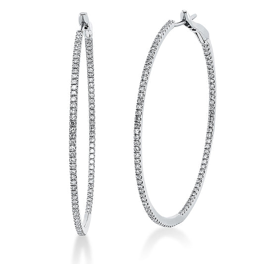 Creolen 18 kt WG, 188 Dia. 0,95 ct, TW-si