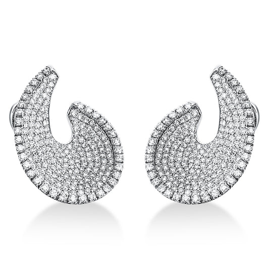 Creolen 18 kt WG, 394 Brill. 5,14 ct, TW-vsi