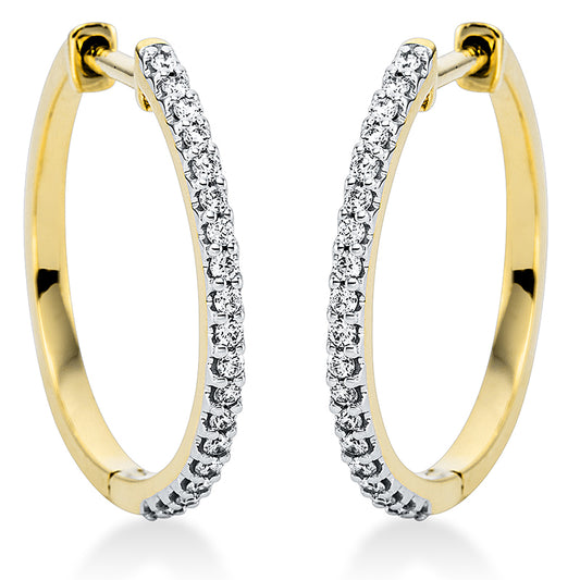Creolen 18 kt GG, 38 Brill. 0,26 ct, TW-si