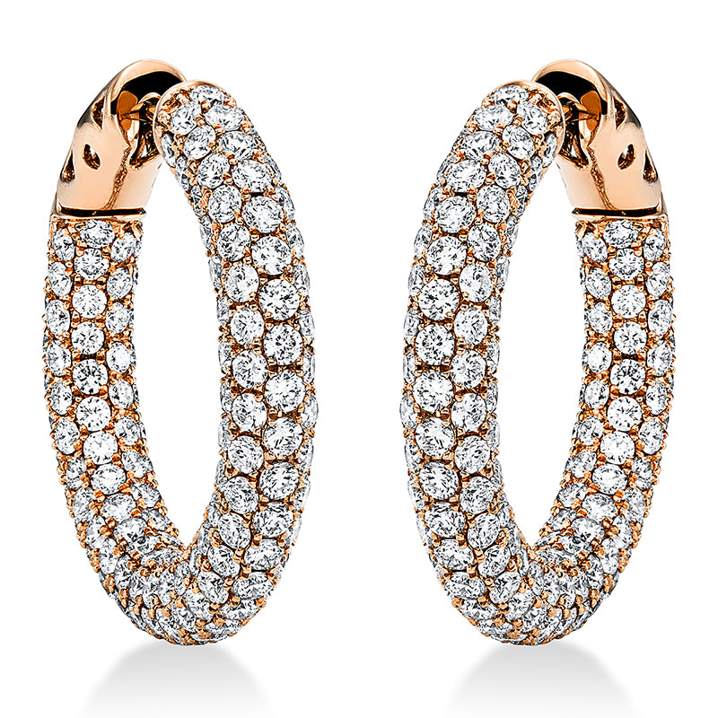 Creolen 18 kt RG, 304 Brill. 4,69 ct, TW-vsi