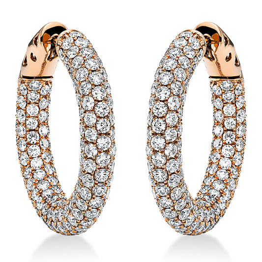 Creolen 18 kt RG, 304 Brill. 4,69 ct, TW-vsi