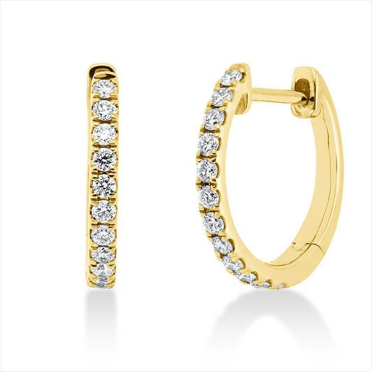 Creolen 18 kt GG, 24 Brill. 0,24 ct, TW-si