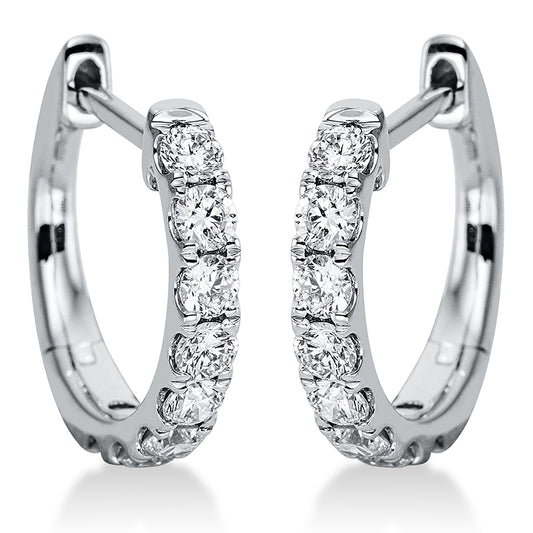 Creolen 18 kt WG, 16 Brill. 0,46 ct, TW-si