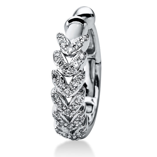 Ohrschmuck 18 kt WG, Ohr Manschette, 30 Brill. 0,09 ct, TW-si