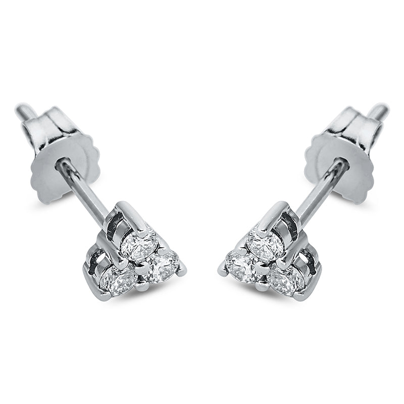 Ohrstecker 18 kt WG, 6 Brill. 0,18 ct, W-si