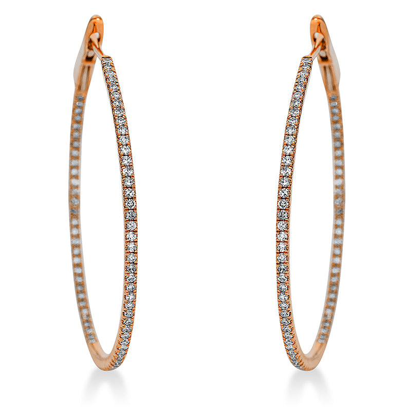 Creolen 18 kt RG, 156 Dia. 0,62 ct, TW-si