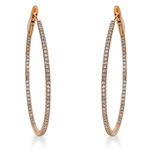 Creolen 18 kt RG, 156 Dia. 0,53 ct, TW-si
