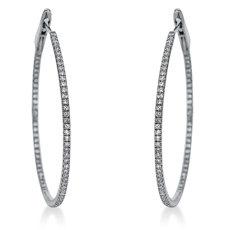 Creolen 18 kt WG, 156 Dia. 0,55 ct, TW-si