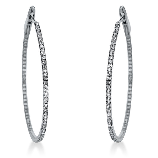 Creolen 18 kt WG, 156 Dia. 0,54 ct, TW-si
