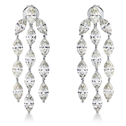 Ohrschmuck 18 kt WG, 26 Nav. 13,14 ct, W-vsi/si