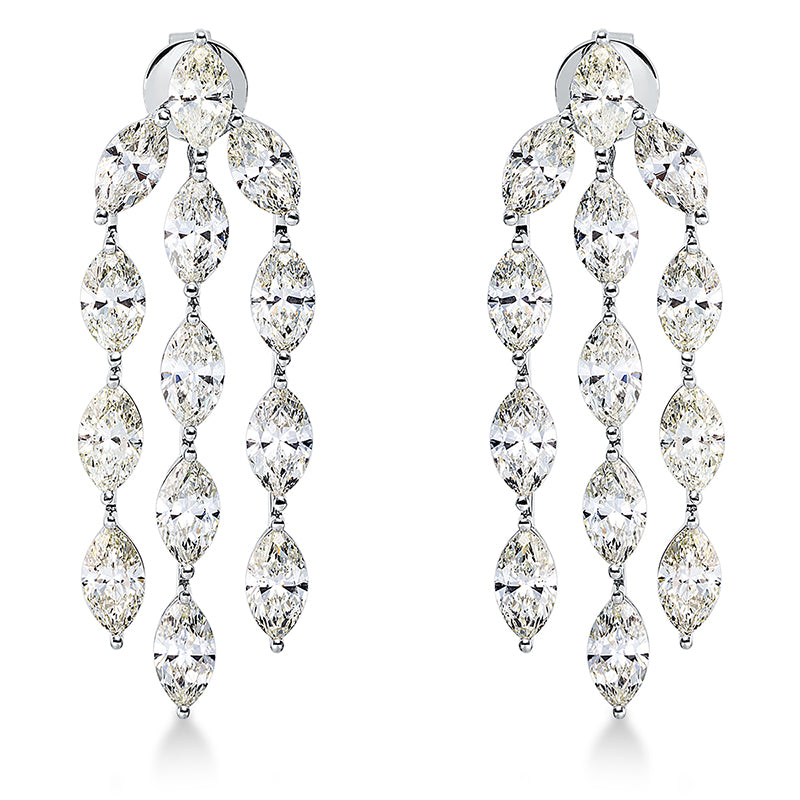 Ohrschmuck 18 kt WG, 26 Nav. 13,14 ct, W-vsi/si