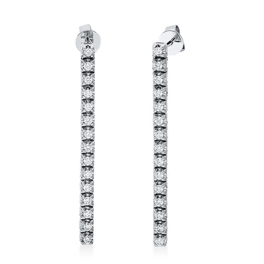 Ohrschmuck 18 kt WG, 30 Brill. 0,50 ct, TW-si