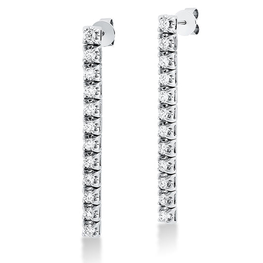 Ohrschmuck 18 kt WG, 24 Brill. 1,00 ct, TW-si