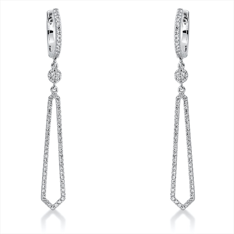 Ohrschmuck 18 kt WG, 152 Dia. 0,46 ct, W-si