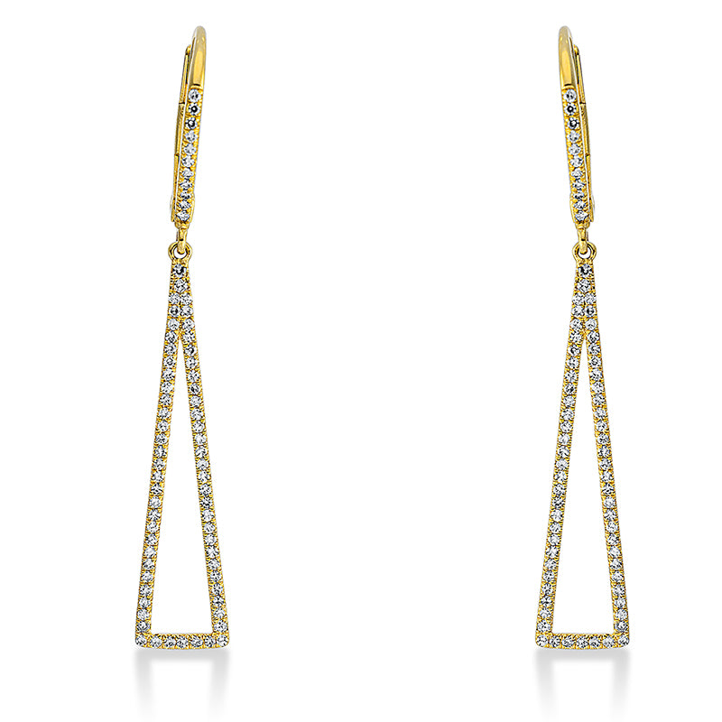 Ohrschmuck 18 kt GG, 148 Dia. 0,34 ct, W-si