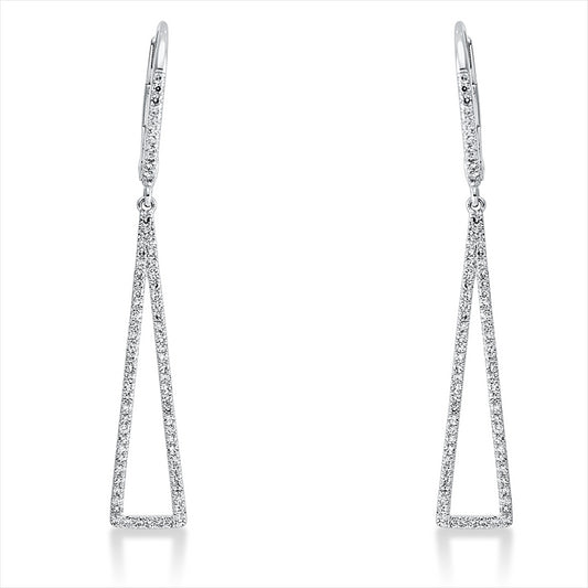 Ohrschmuck 18 kt WG, 148 Dia. 0,34 ct, W-si