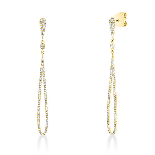 Ohrschmuck 18 kt GG, 176 Dia. 0,41 ct, W-si