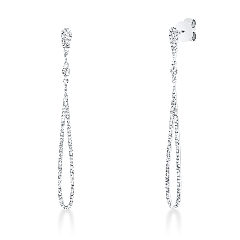 Ohrschmuck 18 kt WG, 176 Dia. 0,41 ct, W-si