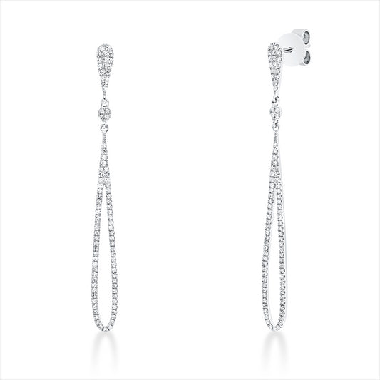 Ohrschmuck 18 kt WG, 176 Dia. 0,41 ct, W-si