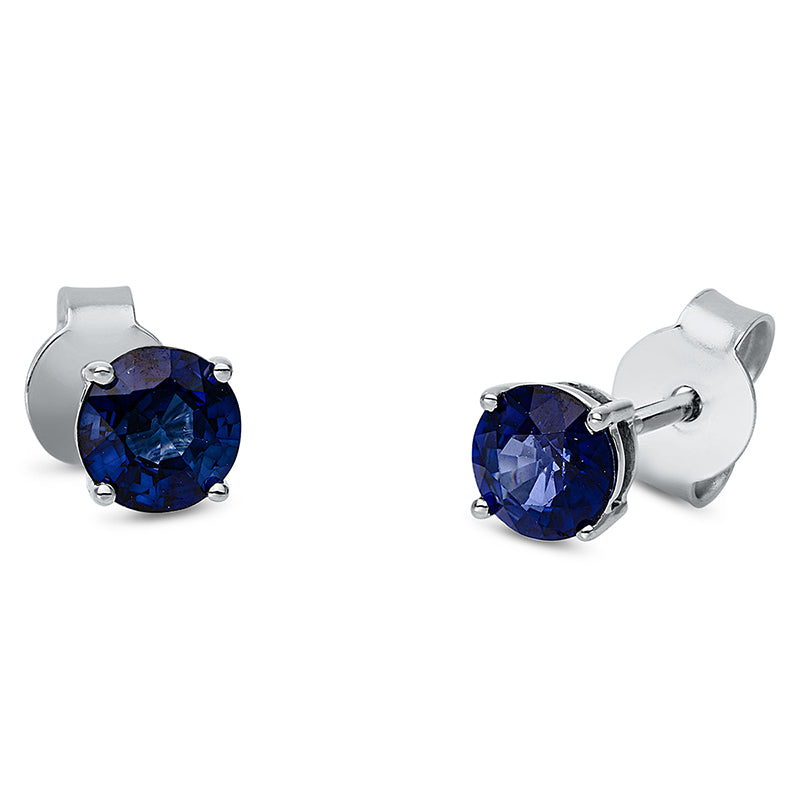 Ohrstecker 18 kt WG, 2 Saphire 1,16 ct blau