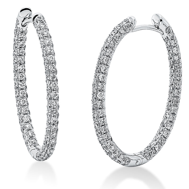 Creolen 18 kt WG, 226 Brill. 1,54 ct, TW-vsi