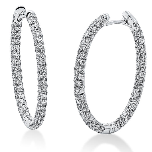 Creolen 18 kt WG, 226 Brill. 1,54 ct, TW-vsi
