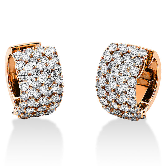 Creolen 18 kt RG, 120 Brill. 8,09 ct, TW-vsi
