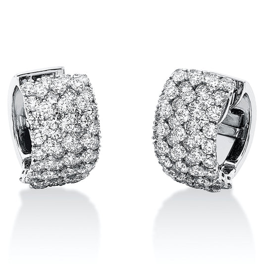 Creolen 18 kt WG, 120 Brill. 8,09 ct, TW-vsi