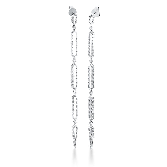 Ohrschmuck 18 kt WG, 8 Brill. 0,17 ct, TW-si, 316 Brill. 1,03 ct, TW-si