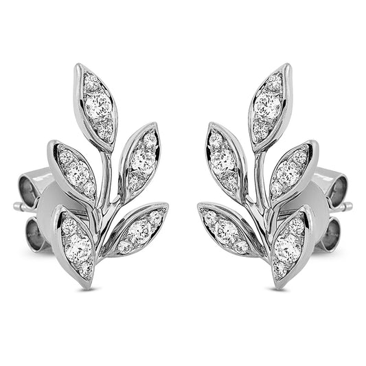 Ohrstecker 18 kt WG, 30 Brill. 0,60 ct, TW-si