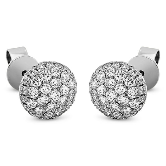 Ohrstecker 18 kt WG, 74 Brill. 0,73 ct, TW-vsi