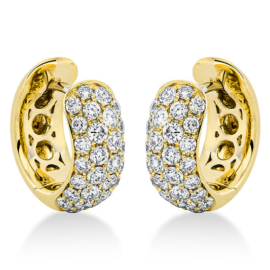 Creolen 18 kt GG, 60 Brill. 0,84 ct, TW-si