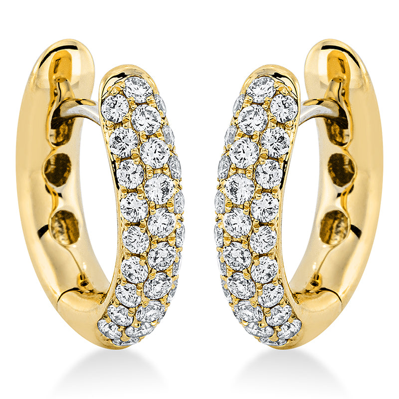 Creolen 18 kt GG, 56 Brill. 0,56 ct, TW-vsi