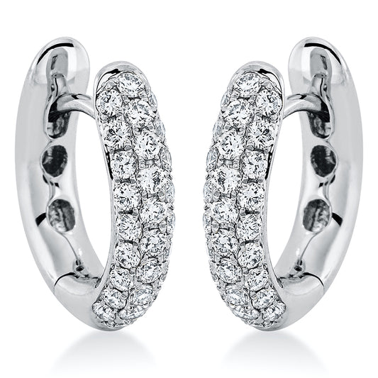 Creolen 18 kt WG, 56 Brill. 0,57 ct, TW-vsi