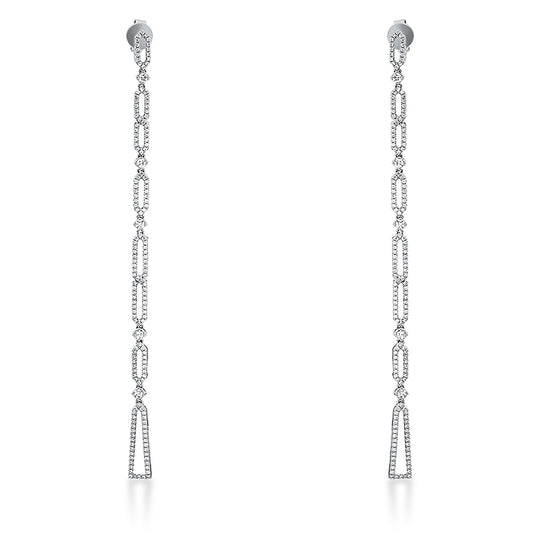 Ohrschmuck 18 kt WG, 10 Brill. 0,34 ct, TW-si, 312 Brill. 1,01 ct, TW-si