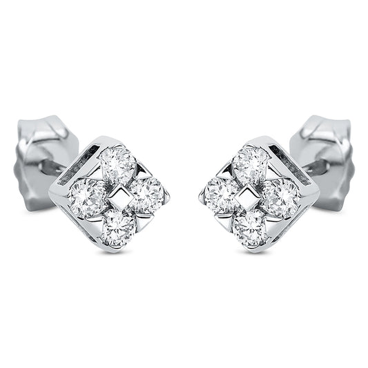 Ohrstecker 18 kt WG, 8 Brill. 0,23 ct, W-si