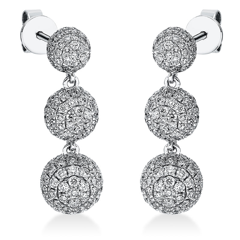 Ohrschmuck 18 kt WG, 440 Brill. 2,53 ct, W-si