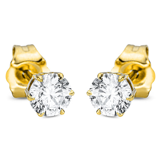 Ohrstecker 18 kt GG, 2 Brill. 0,60 ct, TW-si