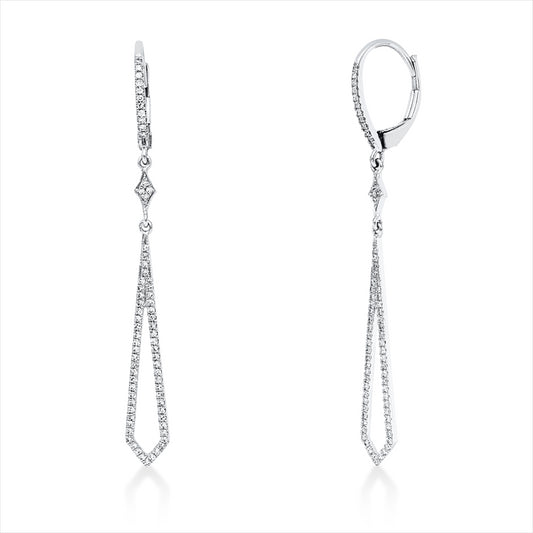 Ohrhänger 18 kt WG, 140 Dia. 0,32 ct, W-si