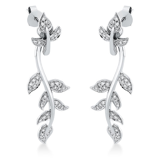 Ohrschmuck 18 kt WG, 78 Brill. 0,37 ct, W-si