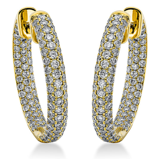 Creolen 18 kt GG, 214 Brill. 1,39 ct, TW-si