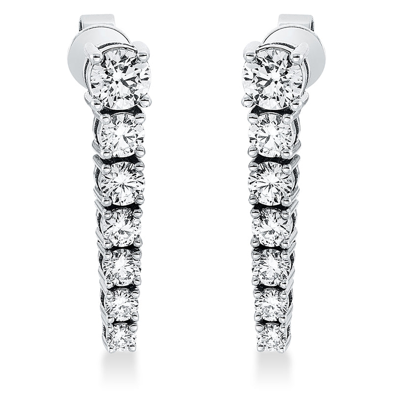 Ohrstecker 14 kt WG, 14 Brill. 1,22 ct, TW-si