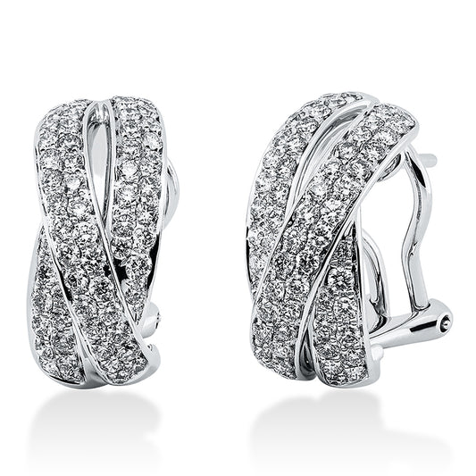 Creolen 18 kt WG, 120 Brill. 1,27 ct, TW-vsi