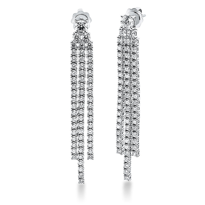 Ohrschmuck 18 kt WG, 6 Brill. 1,16 ct, TW-si, 116 Brill. 4,35 ct, TW-si