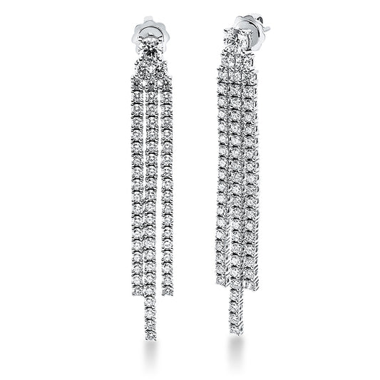 Ohrschmuck 18 kt WG, 6 Brill. 1,16 ct, TW-si, 116 Brill. 4,35 ct, TW-si