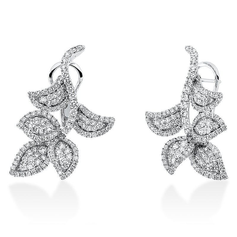 Creolen 18 kt WG, 286 Brill. 3,04 ct, TW-vsi