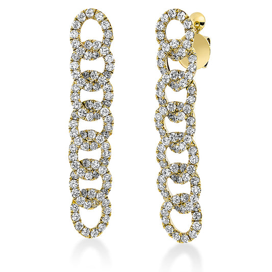 Ohrschmuck 18 kt GG, 168 Brill. 4,27 ct, TW-vsi
