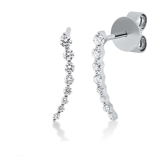 Ohrstecker 18 kt WG, 10 Brill. 0,14 ct, TW-si, 4 Brill. 0,14 ct, TW-si, 2 Brill. 0,02 ct, TW-si